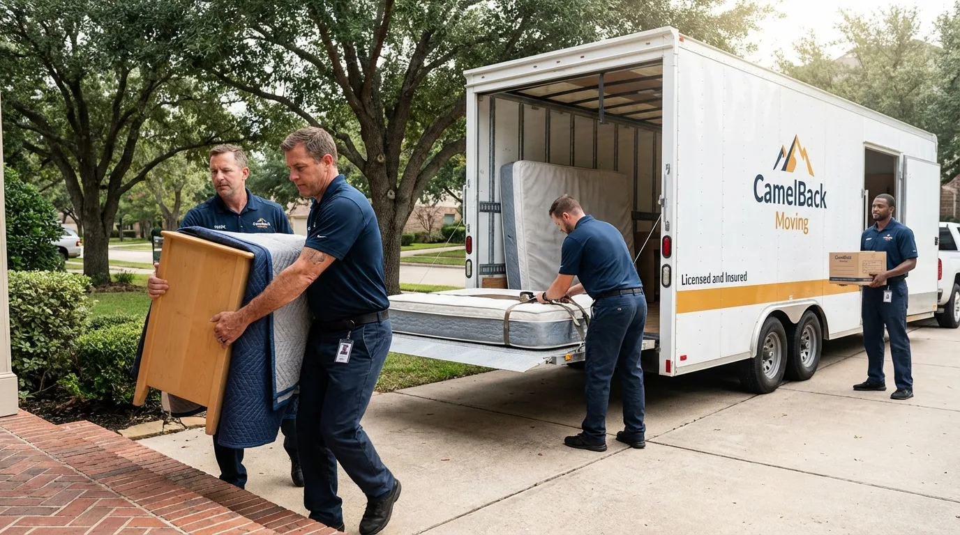 Crew loading residential truck for cross-state move from Oceanport, NJ